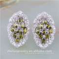 2018 trend occasion special clear cz stud earrings
Rhodium plated jewelry is your good pick